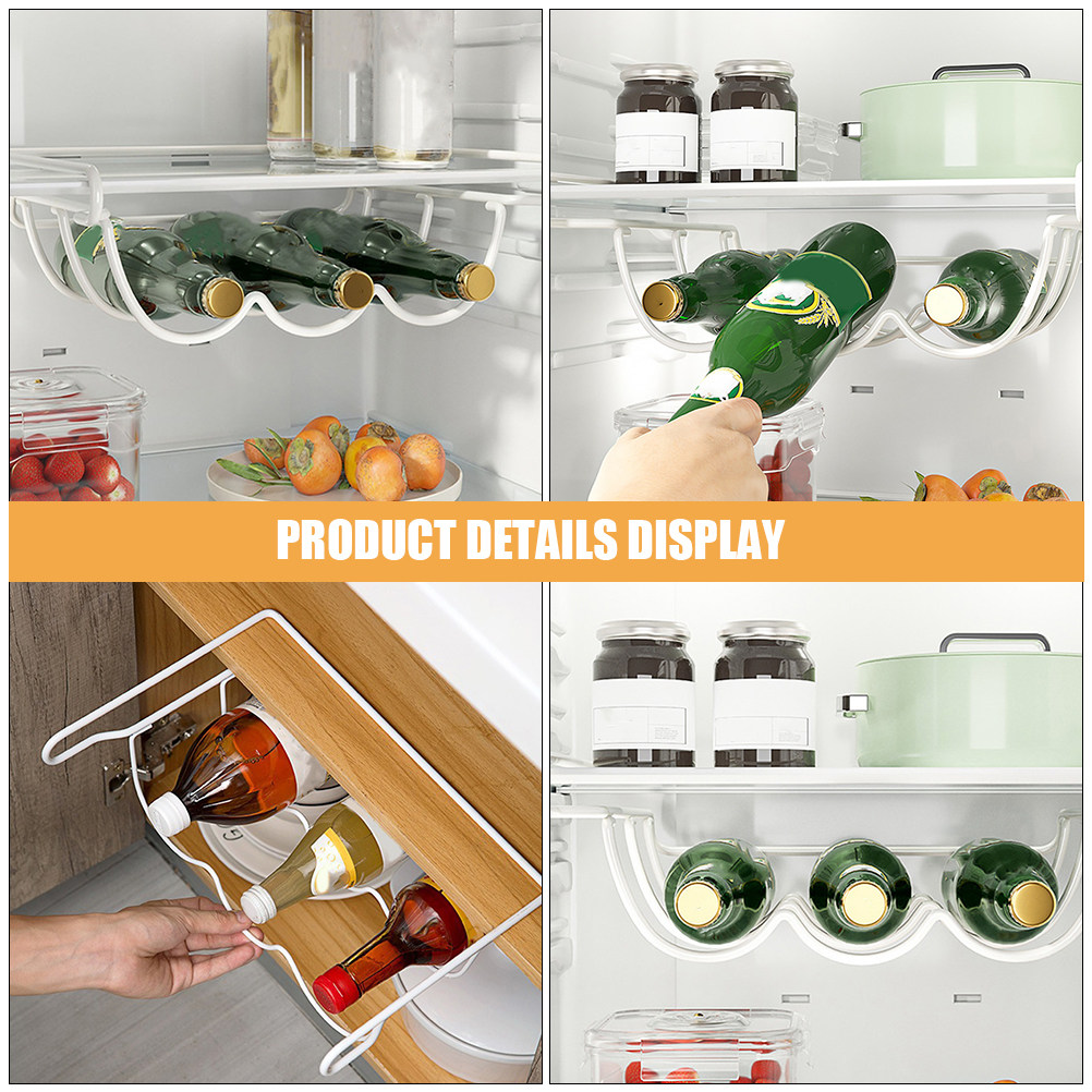 Wine Beer Fridge - Premium Iron Fridge Organizer Under Shelf
