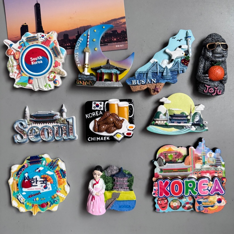 Wine Beer Fridge - Korean Fridge Magnet Tourism Souvenirs Seoul