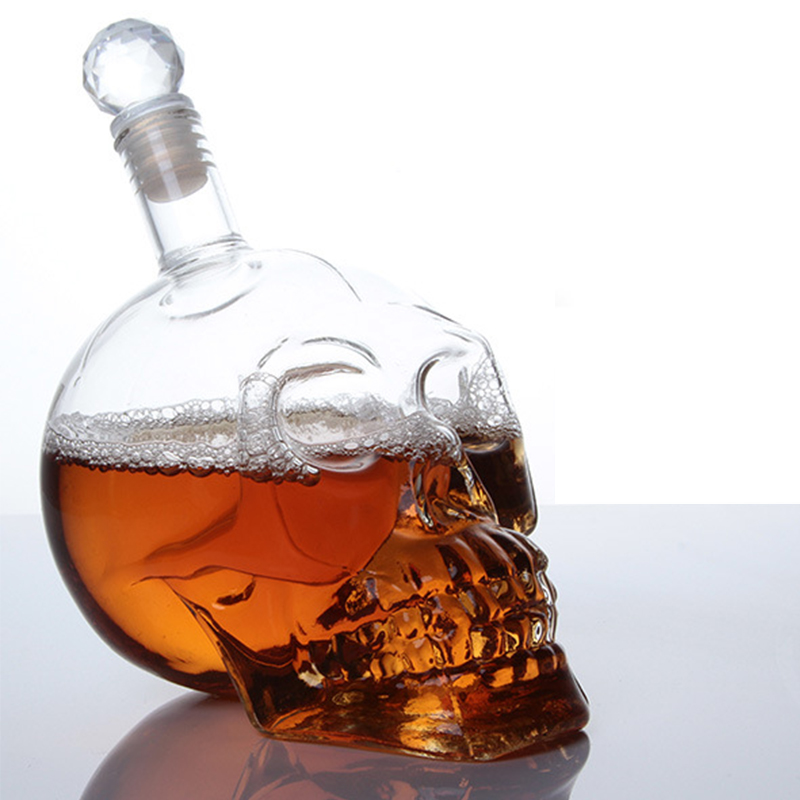 Wine Beer And Spirits - Creative Skull Head Decanter Crystal Bottle