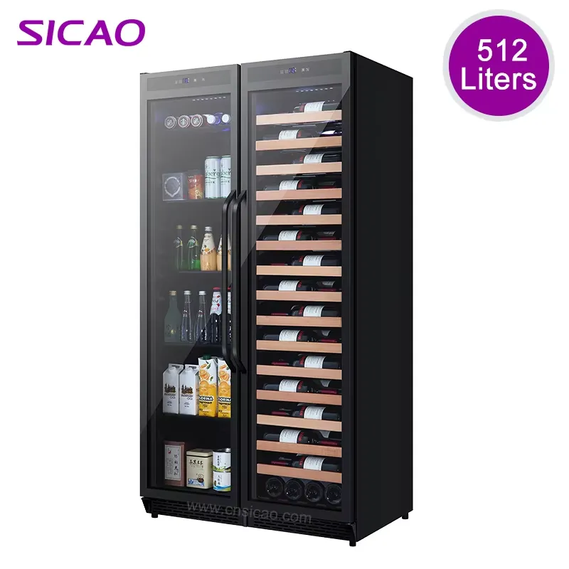 Wine Beer Fridge - Built In Beverage Fridge Double Door