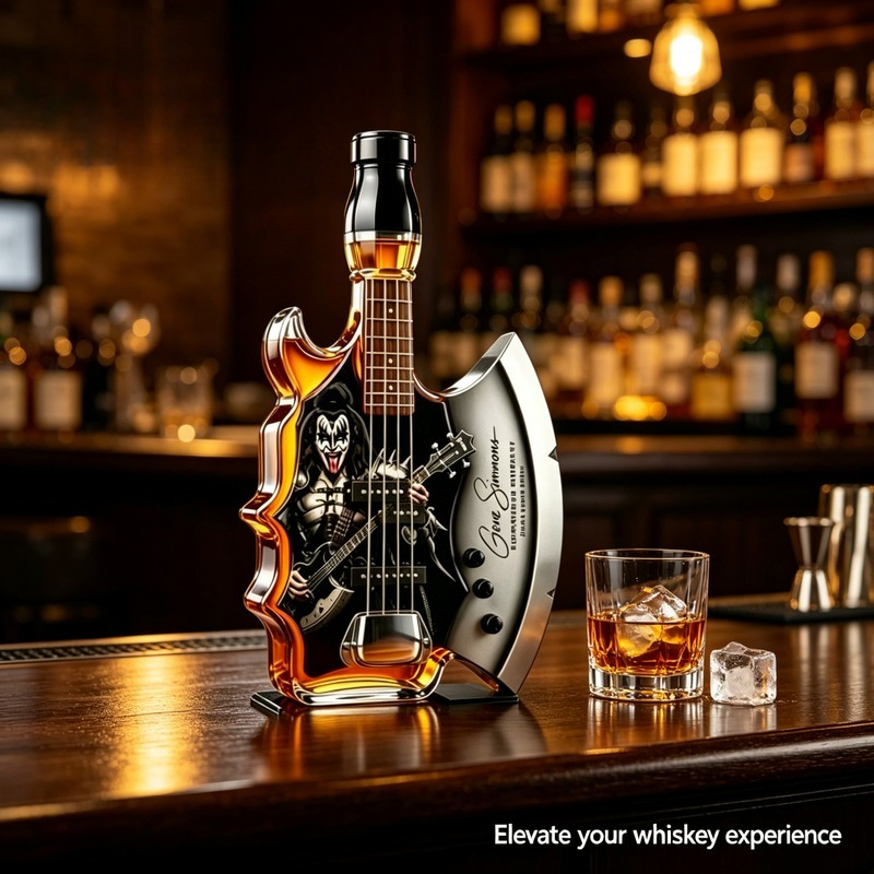 Wine Beer And Spirits - Creative Guitar Shaped Glass Whiskey Decanter