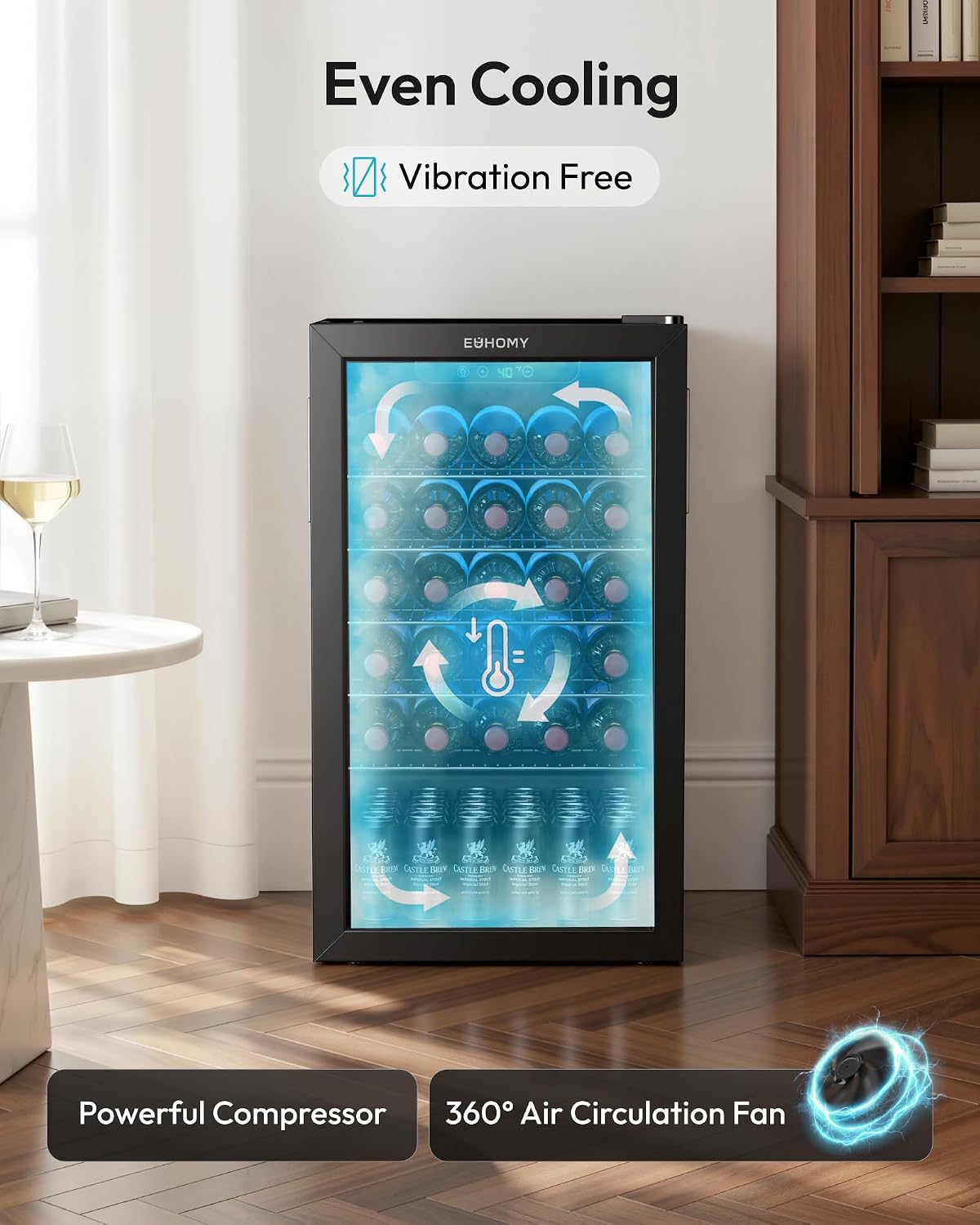125 Can Beverage Cooler with G - đánh giá và giá Wine Beer Fridge