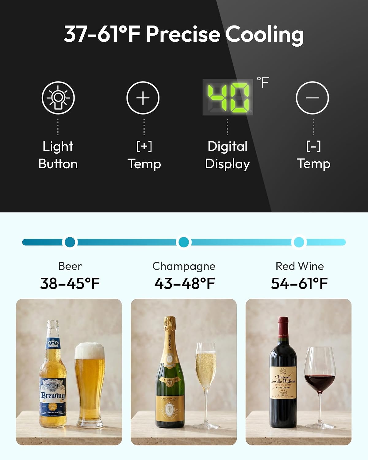 125 Can Beverage Cooler with G - đánh giá và giá Wine Beer Fridge