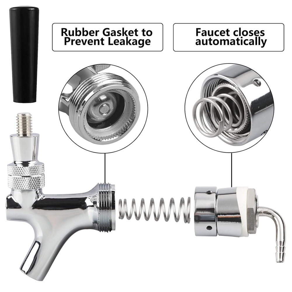 Draft Beer Faucet, Chrome Plat - đánh giá và giá Wine To Beer