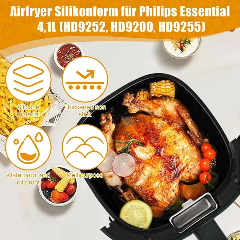 Silicone Air Fryer Mould for f - đánh giá và giá Philips Air Fryer Hd9252
