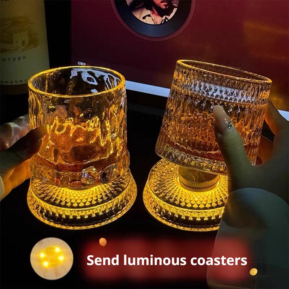 Rotating Whiskey Glass Creativ - đánh giá và giá Wine Beer Drink