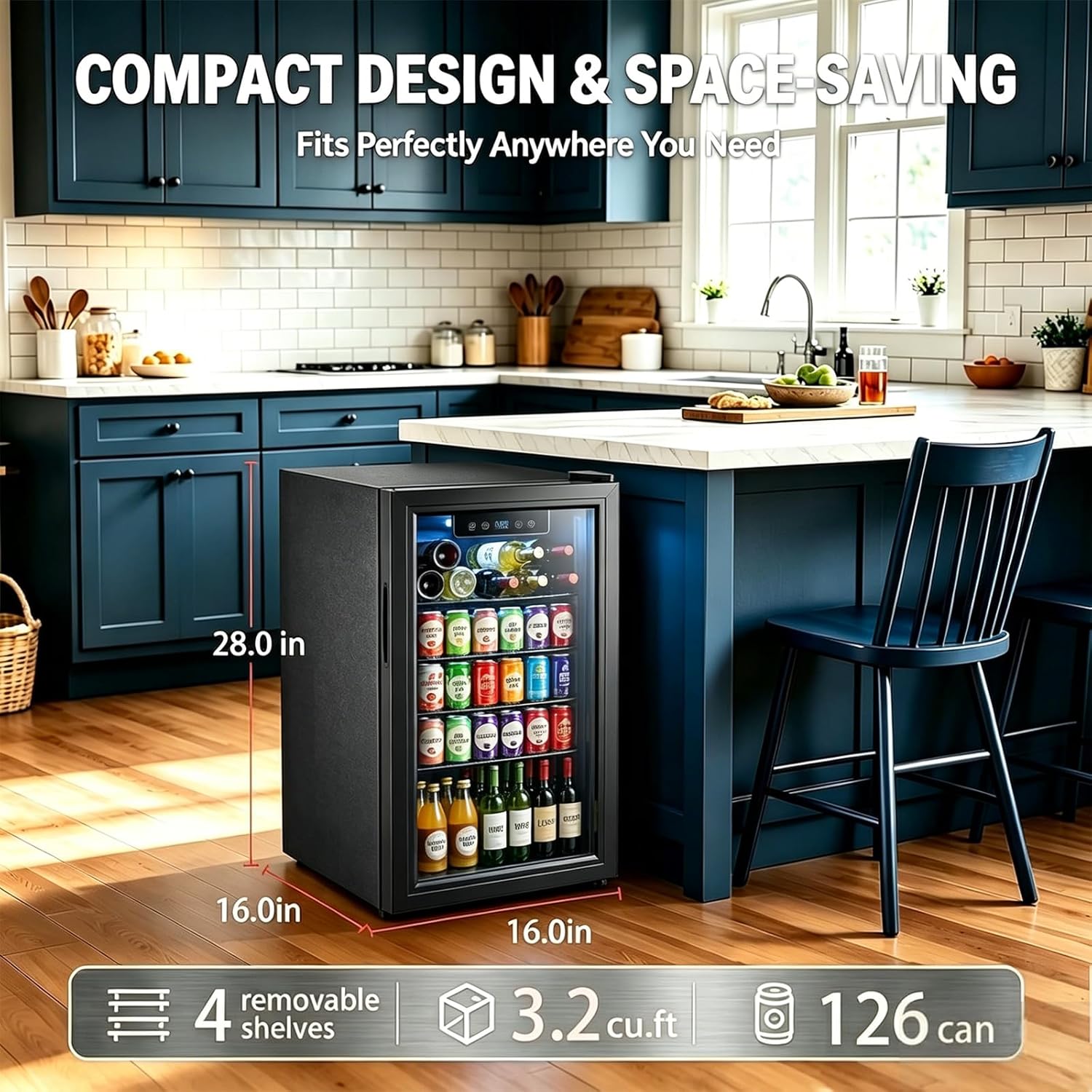 3.2 Cu.Ft Beverage Fridge with - đánh giá và giá Wine Beer Fridge