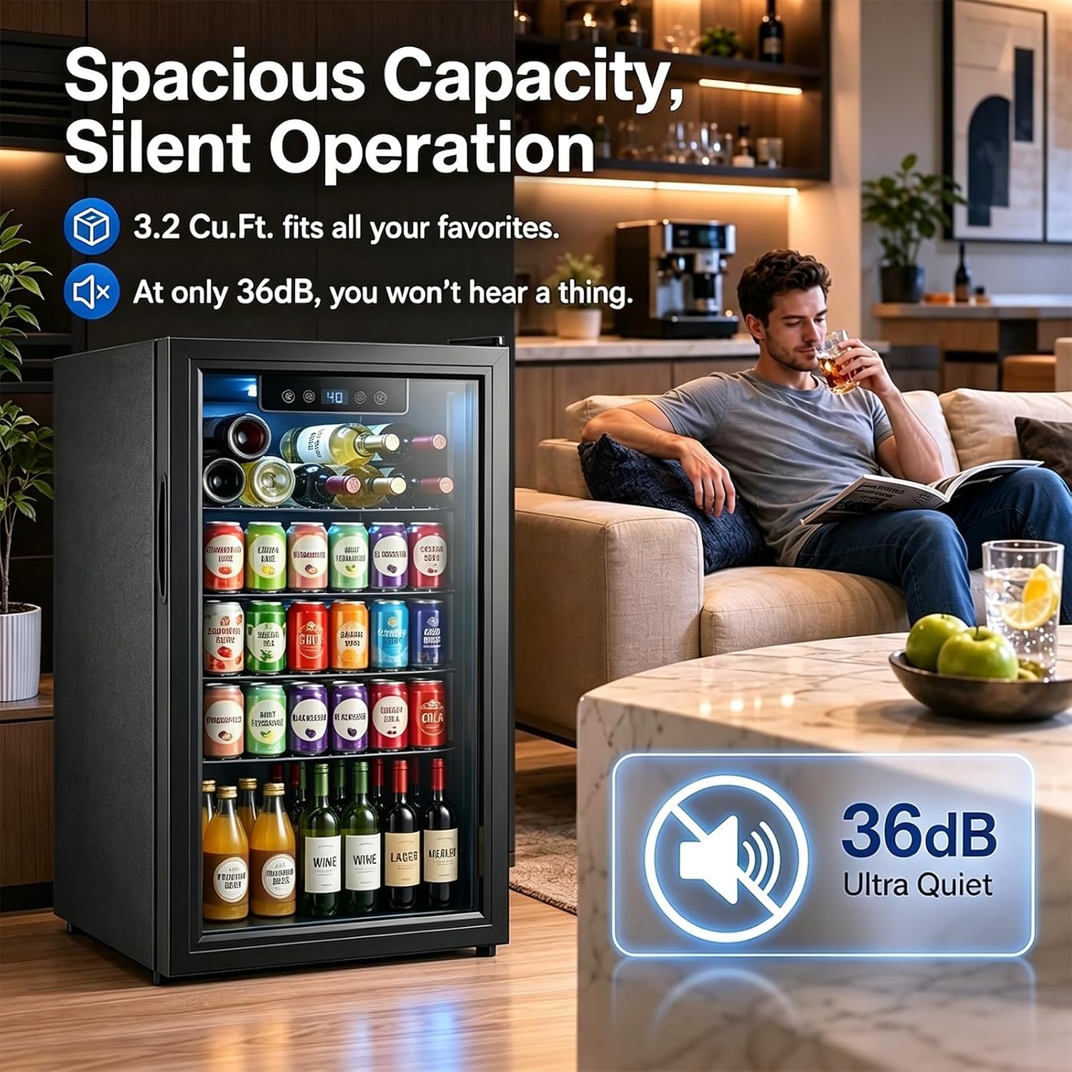 3.2 Cu.Ft Beverage Fridge with - đánh giá và giá Wine Beer Fridge