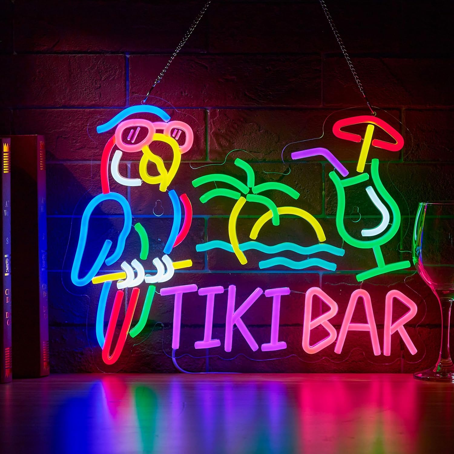 Tiki Bar Parrot Palm Tree Neon - đánh giá và giá Beer & Wine Downtown