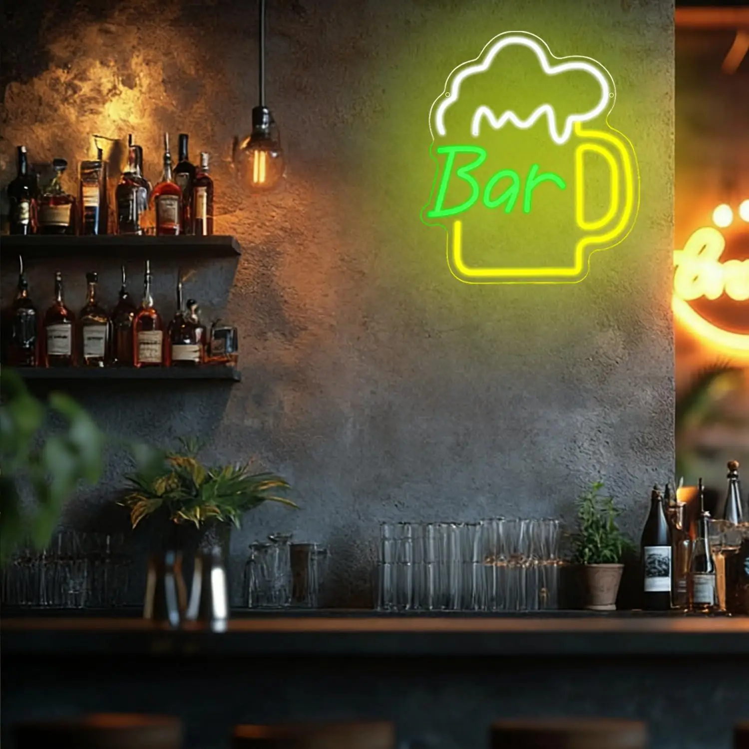 Beer Bar Neon Sign USB Dimmabl - đánh giá và giá Beer & Wine Downtown